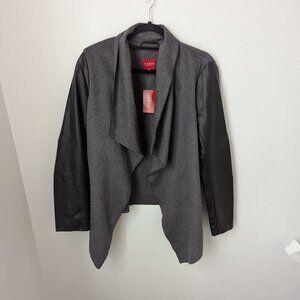 NWT Guess Women's Ahria Wool Blend Drape Open Jacket, Large